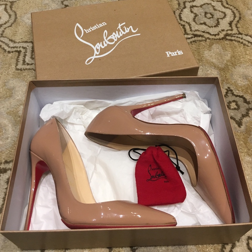 Christian Louboutin Nude Patent Leather Heels